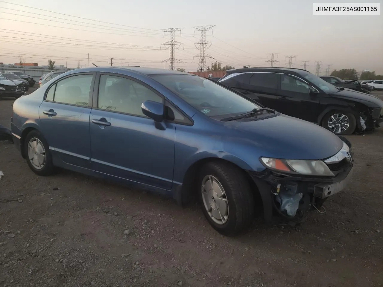 2010 Honda Civic Hybrid VIN: JHMFA3F25AS001165 Lot: 74738944