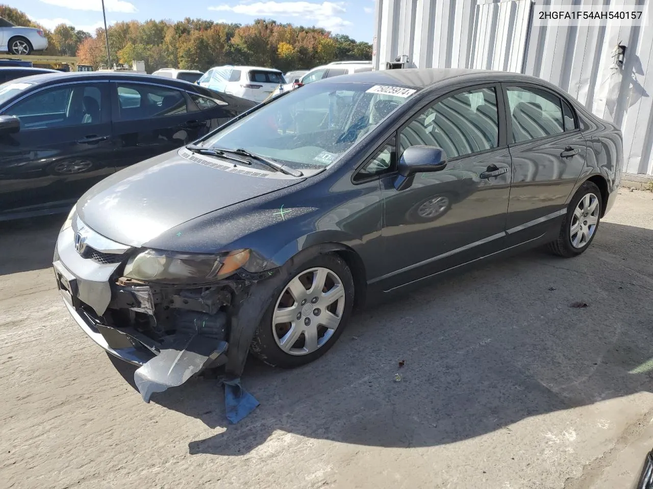 2010 Honda Civic Lx VIN: 2HGFA1F54AH540157 Lot: 75025974