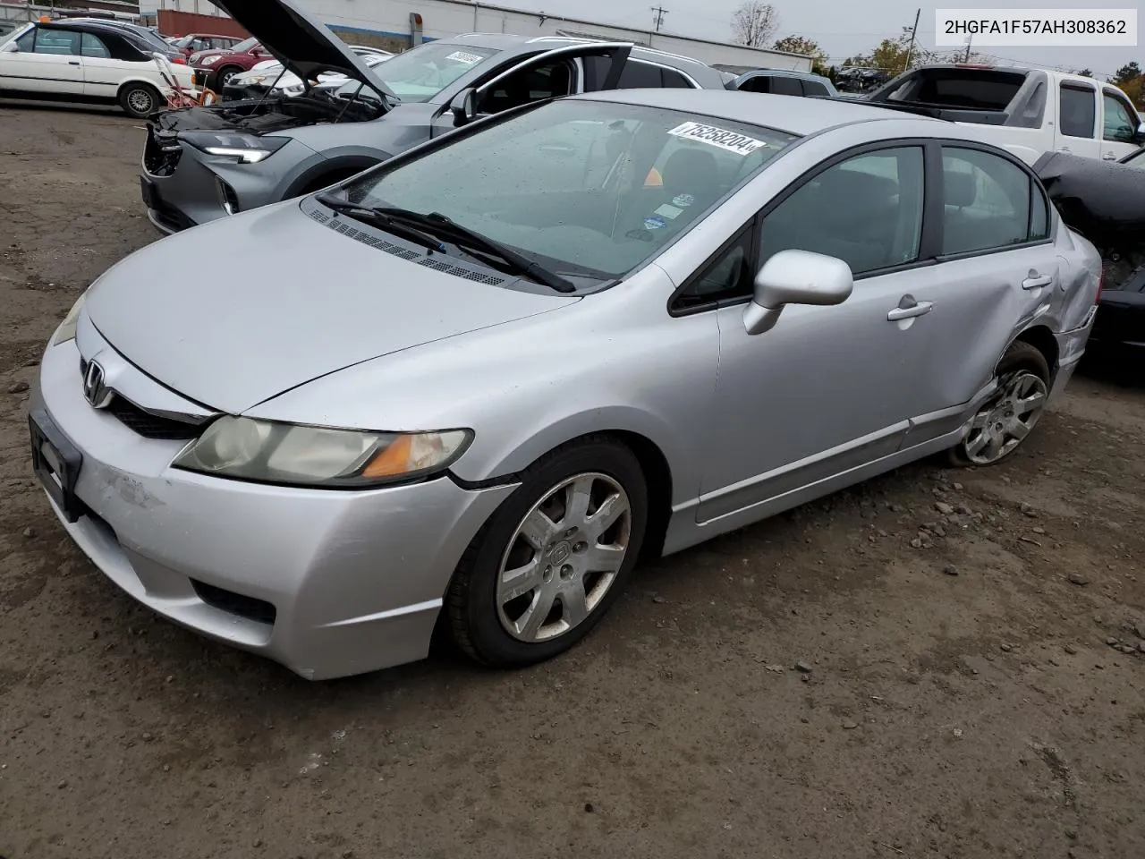 2010 Honda Civic Lx VIN: 2HGFA1F57AH308362 Lot: 75258204