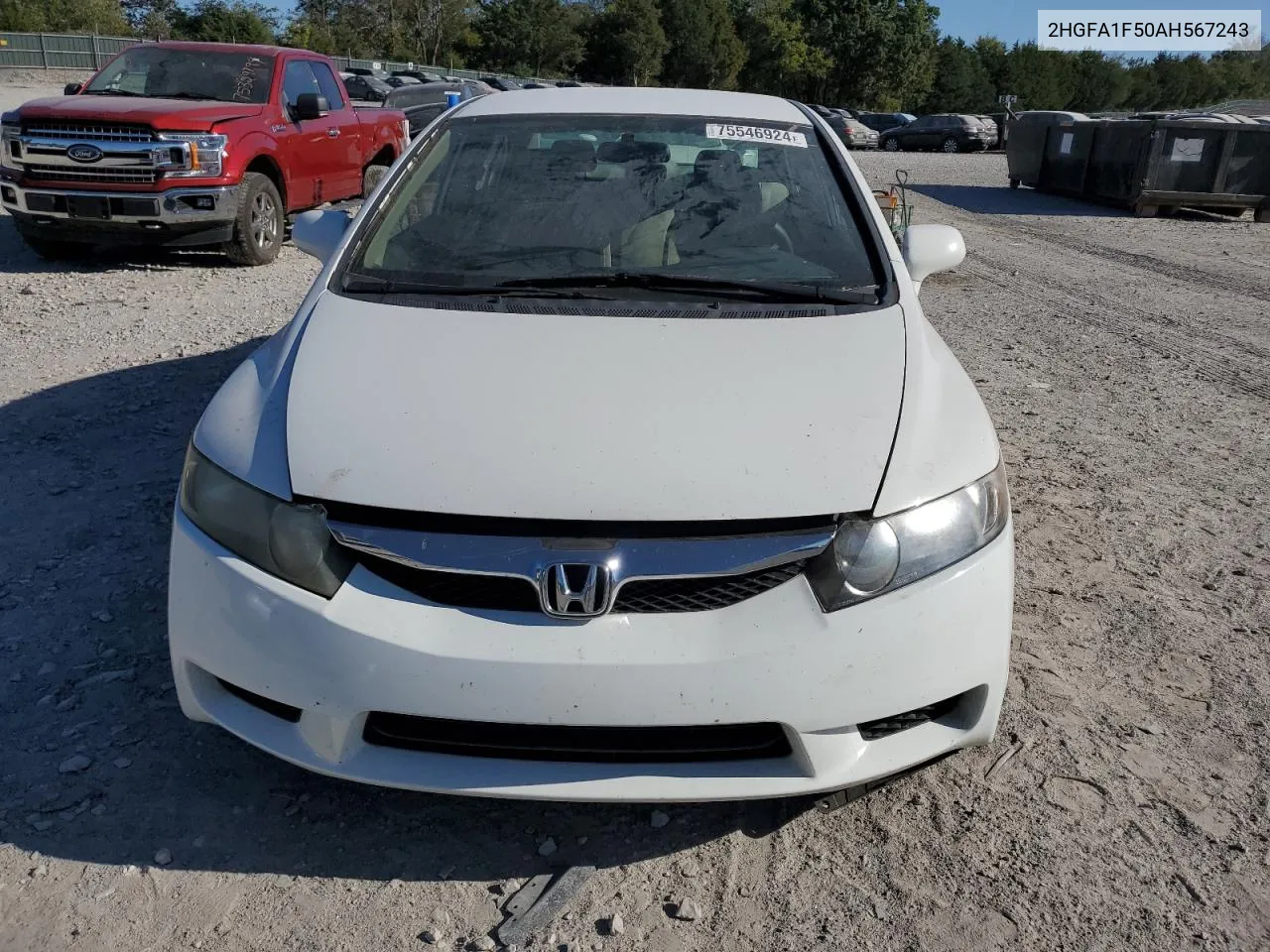 2010 Honda Civic Lx VIN: 2HGFA1F50AH567243 Lot: 75546924