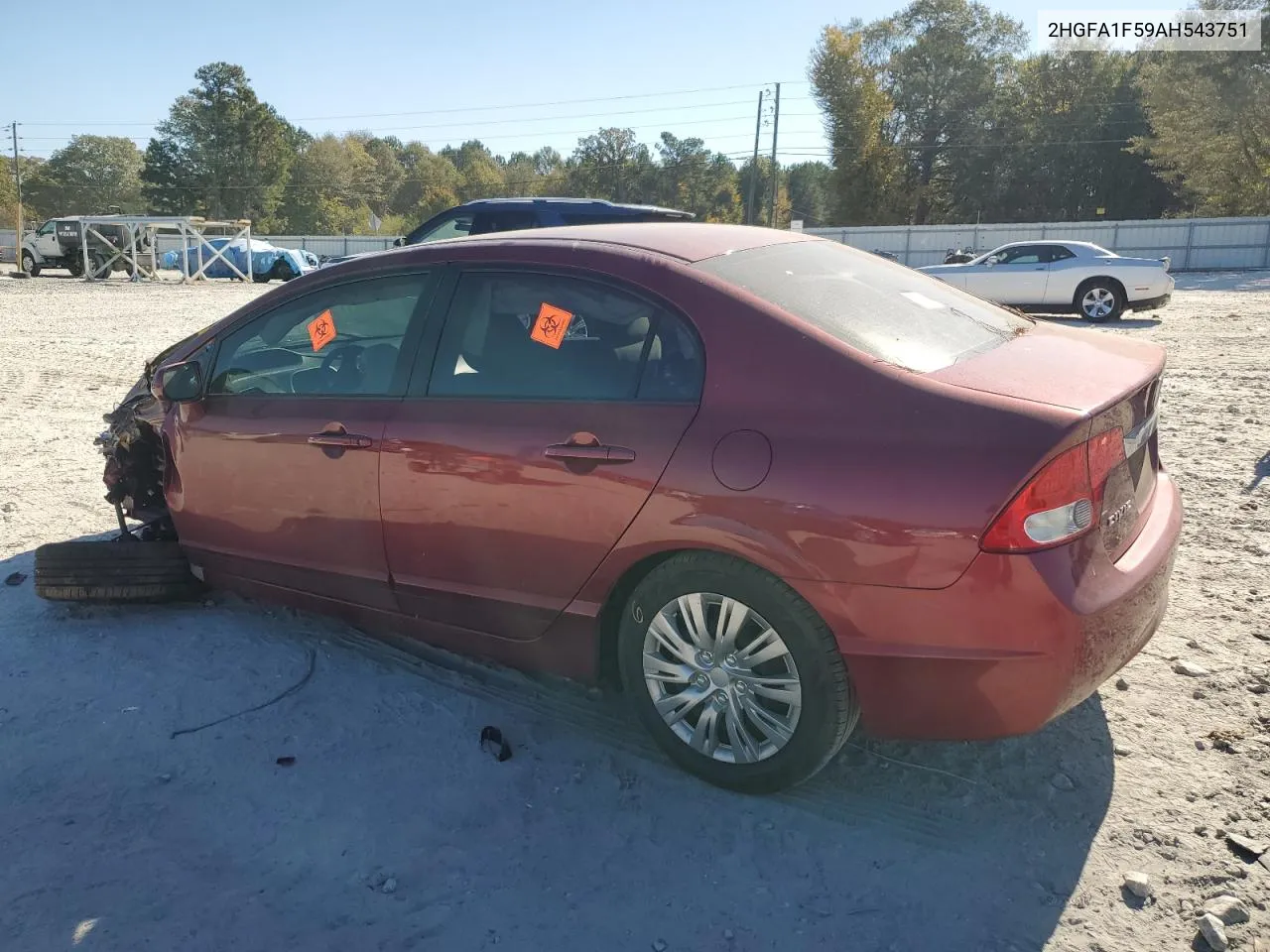 2010 Honda Civic Lx VIN: 2HGFA1F59AH543751 Lot: 75631244