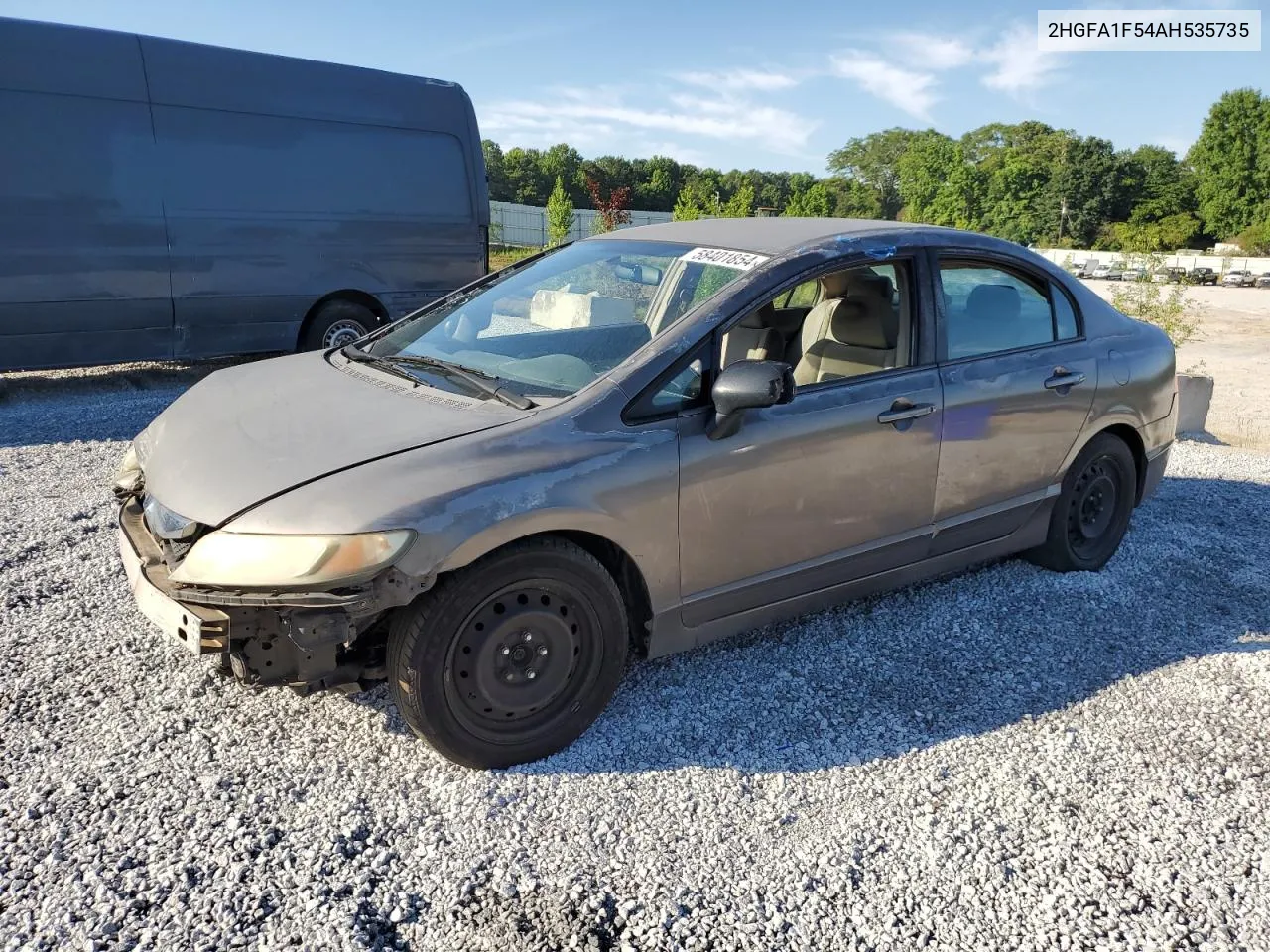 2010 Honda Civic Lx VIN: 2HGFA1F54AH535735 Lot: 75710384