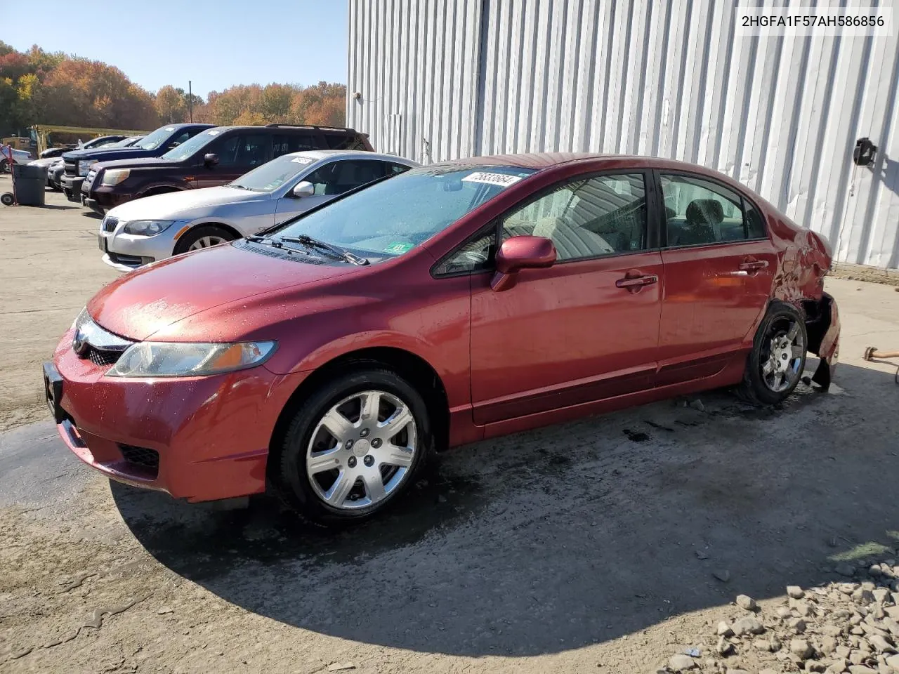 2010 Honda Civic Lx VIN: 2HGFA1F57AH586856 Lot: 75833664