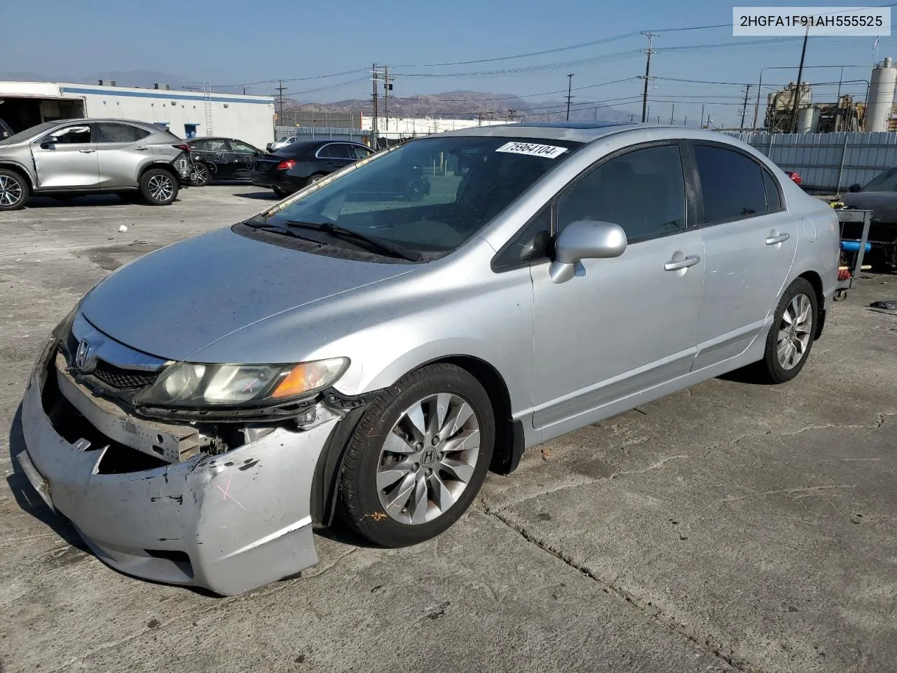 2010 Honda Civic Exl VIN: 2HGFA1F91AH555525 Lot: 75964104