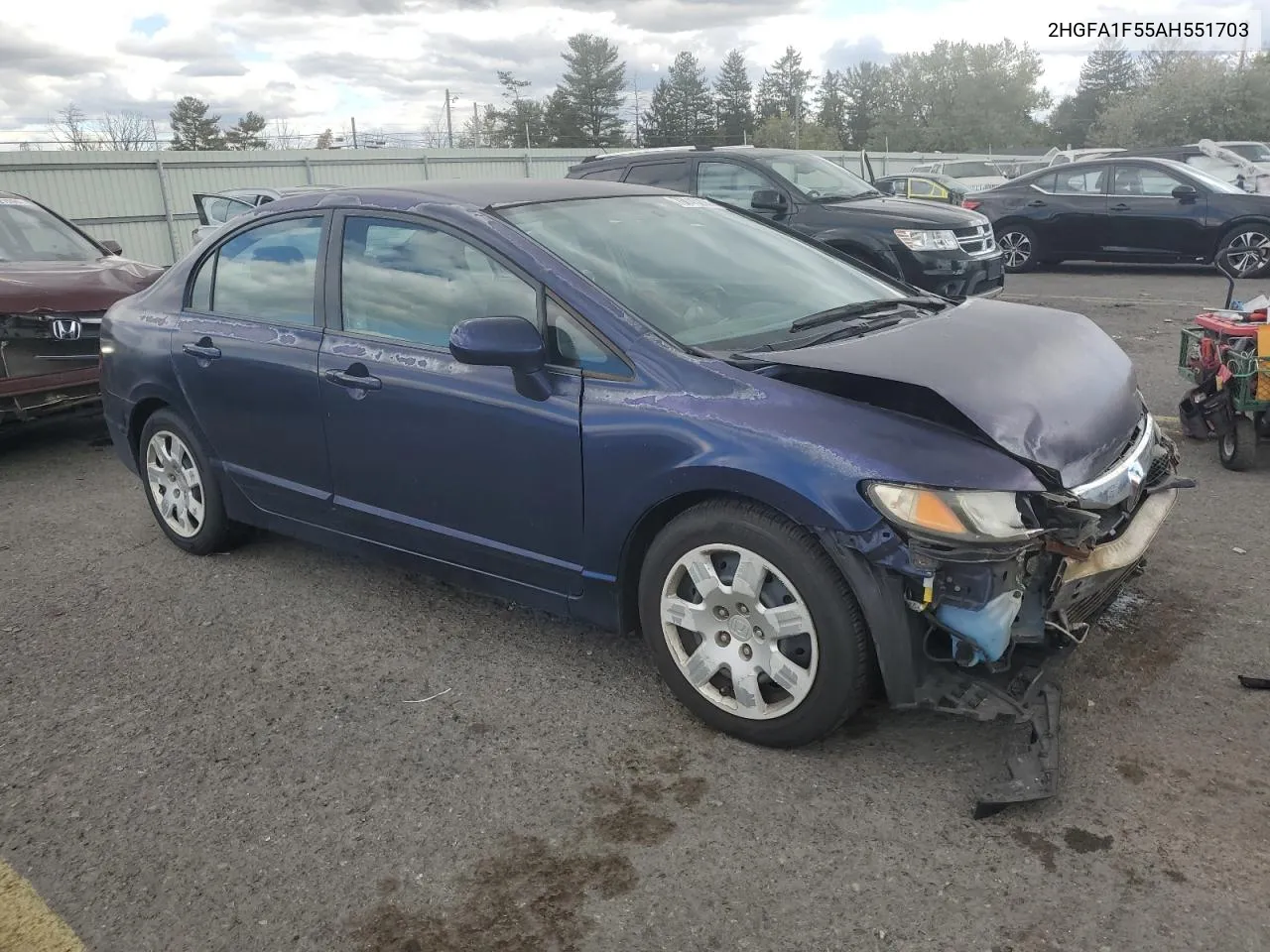 2010 Honda Civic Lx VIN: 2HGFA1F55AH551703 Lot: 76145274