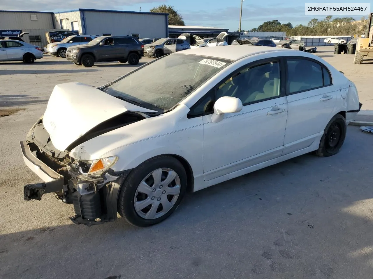 2010 Honda Civic Lx VIN: 2HGFA1F55AH524467 Lot: 76197544