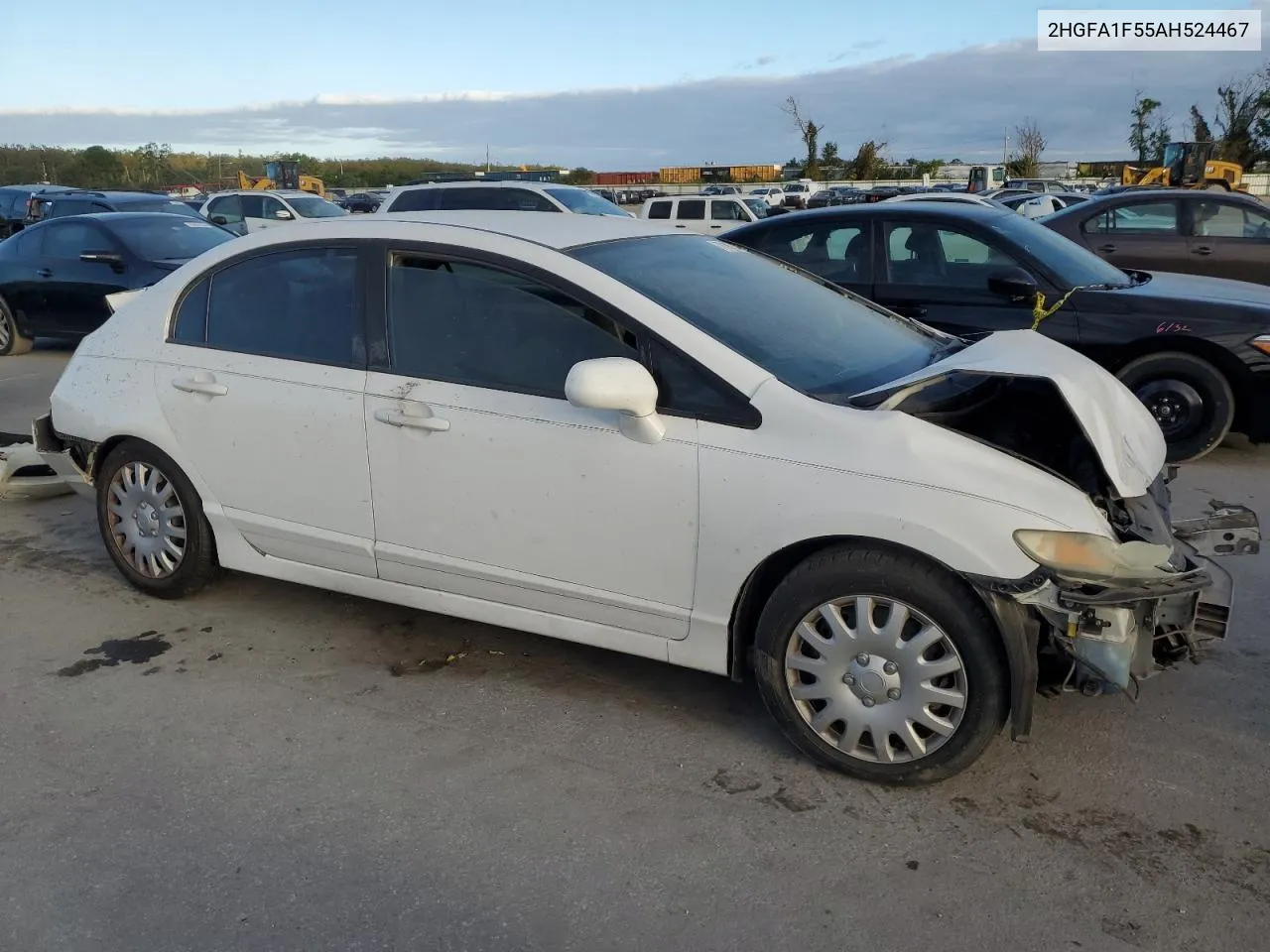 2010 Honda Civic Lx VIN: 2HGFA1F55AH524467 Lot: 76197544