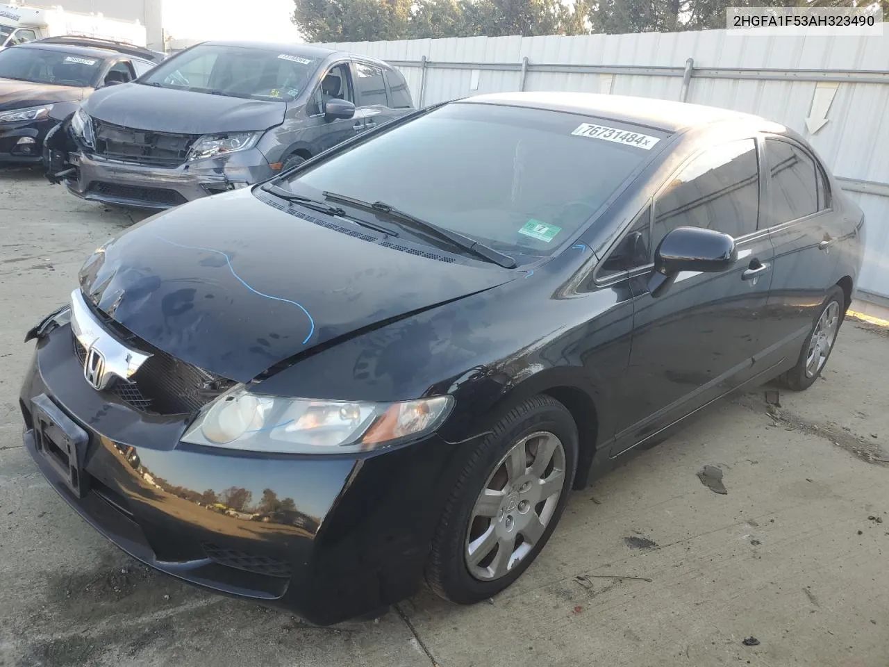 2010 Honda Civic Lx VIN: 2HGFA1F53AH323490 Lot: 76731484