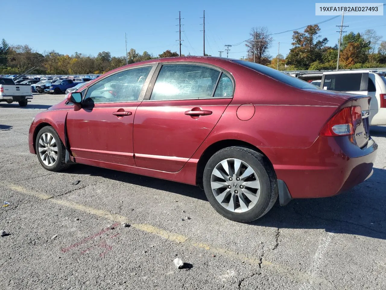 2010 Honda Civic Ex VIN: 19XFA1F82AE027493 Lot: 76777024