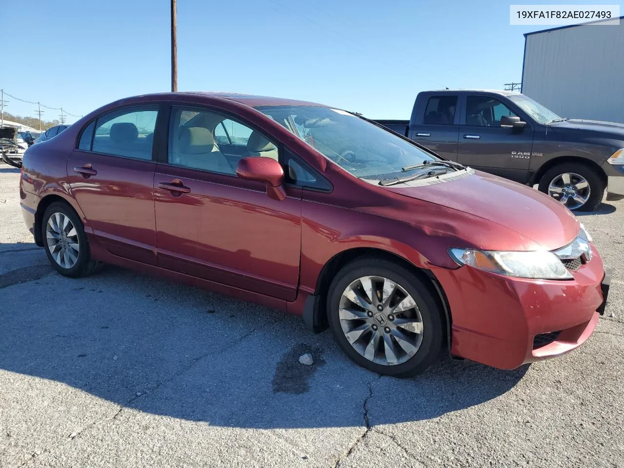 2010 Honda Civic Ex VIN: 19XFA1F82AE027493 Lot: 76777024