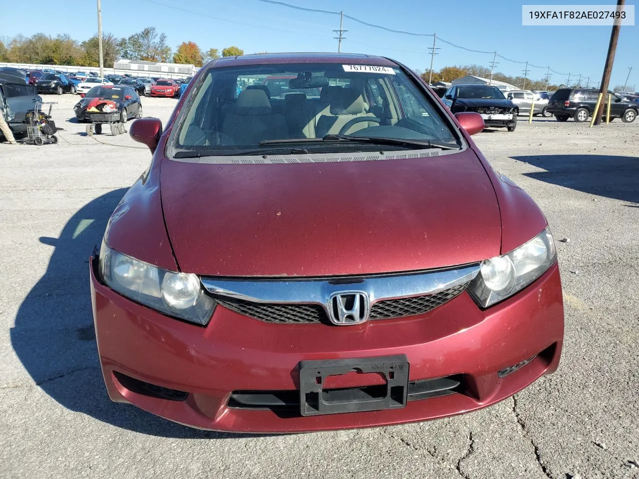 2010 Honda Civic Ex VIN: 19XFA1F82AE027493 Lot: 76777024