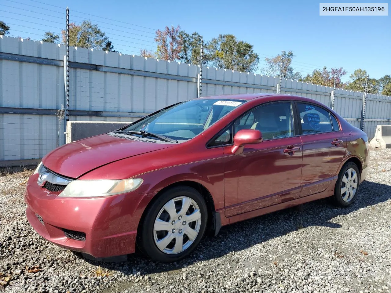 2010 Honda Civic Lx VIN: 2HGFA1F50AH535196 Lot: 76799114