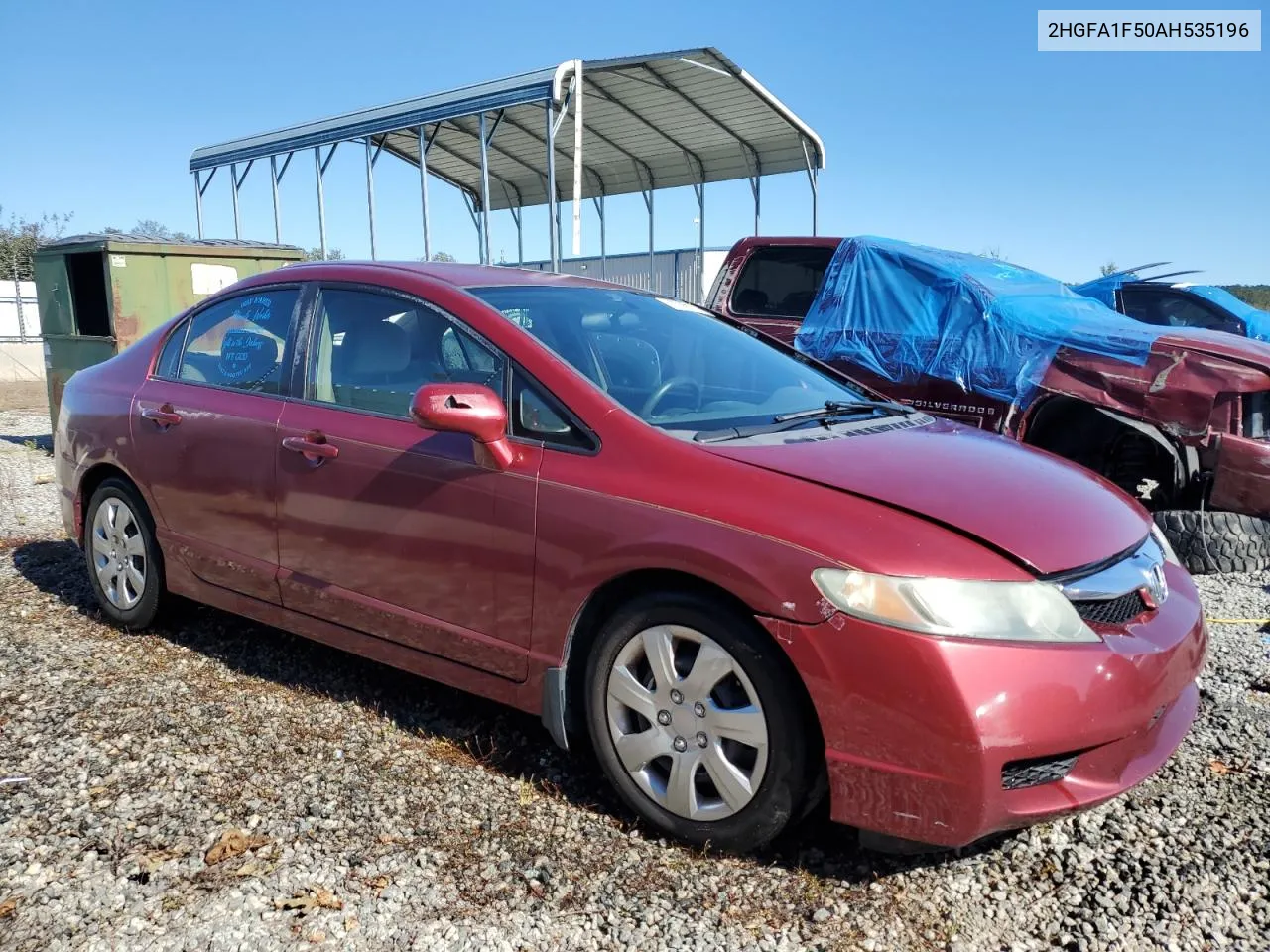 2010 Honda Civic Lx VIN: 2HGFA1F50AH535196 Lot: 76799114