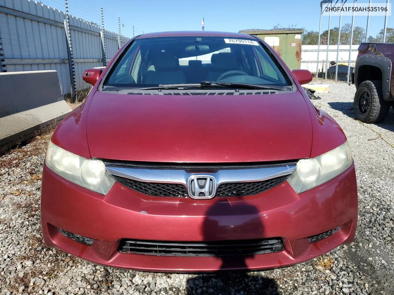 2010 Honda Civic Lx VIN: 2HGFA1F50AH535196 Lot: 76799114