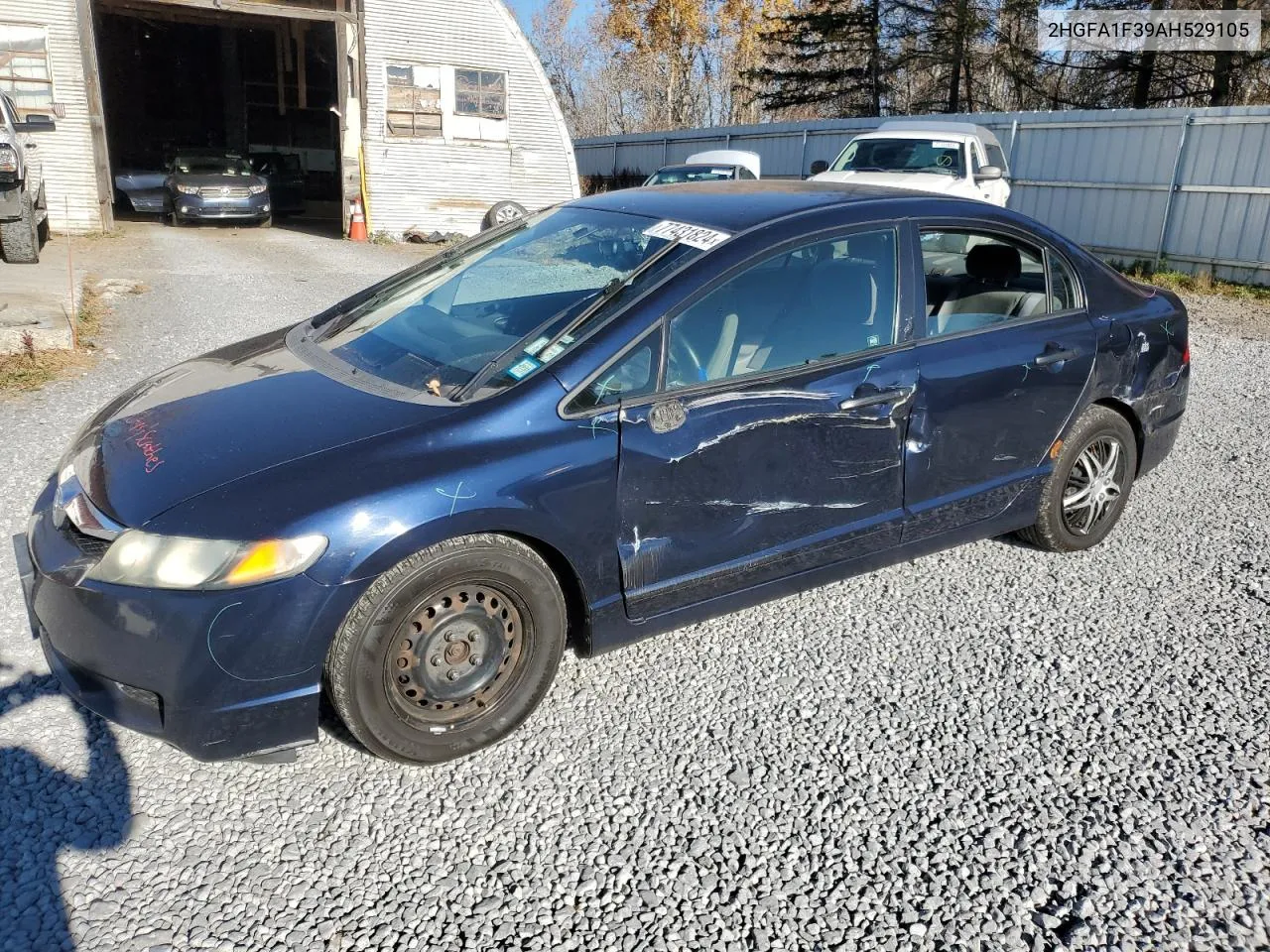 2010 Honda Civic Vp VIN: 2HGFA1F39AH529105 Lot: 77431824