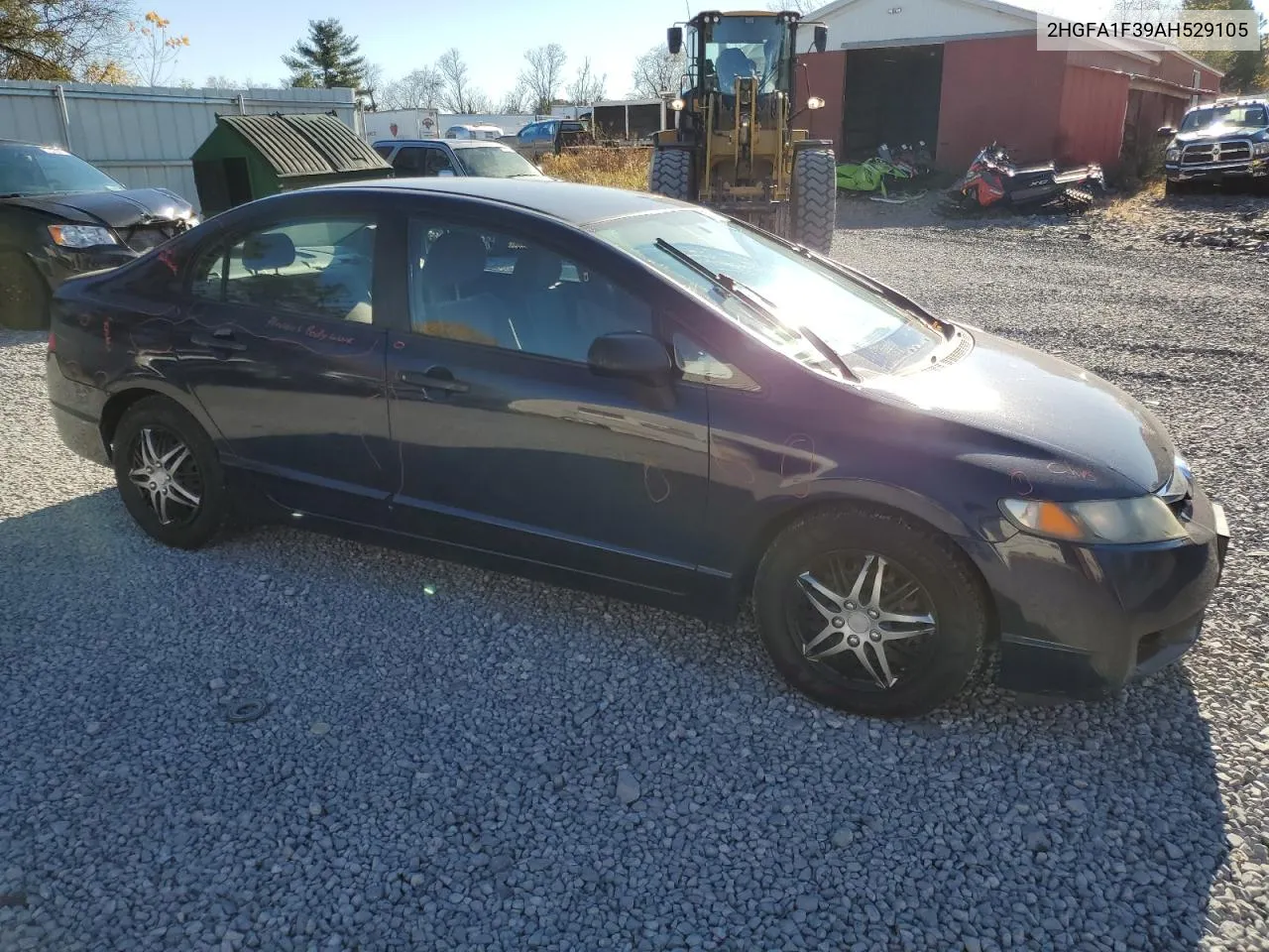 2010 Honda Civic Vp VIN: 2HGFA1F39AH529105 Lot: 77431824