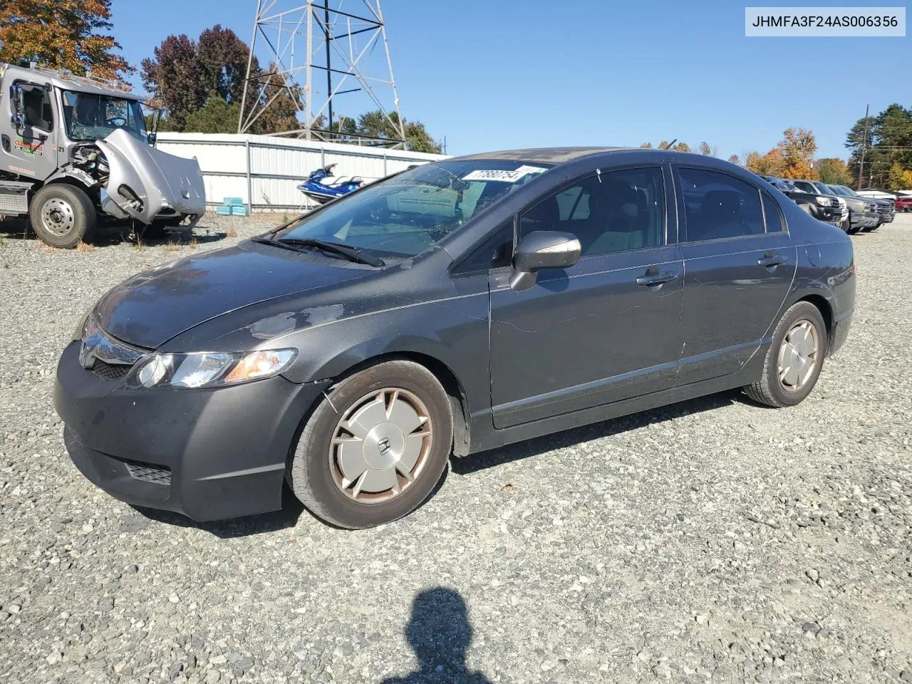 2010 Honda Civic Hybrid VIN: JHMFA3F24AS006356 Lot: 77880754