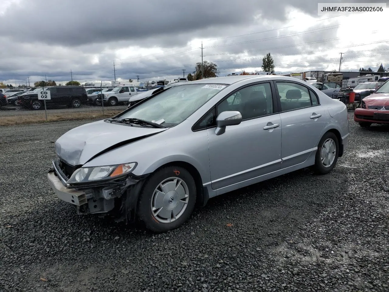 2010 Honda Civic Hybrid VIN: JHMFA3F23AS002606 Lot: 77990524