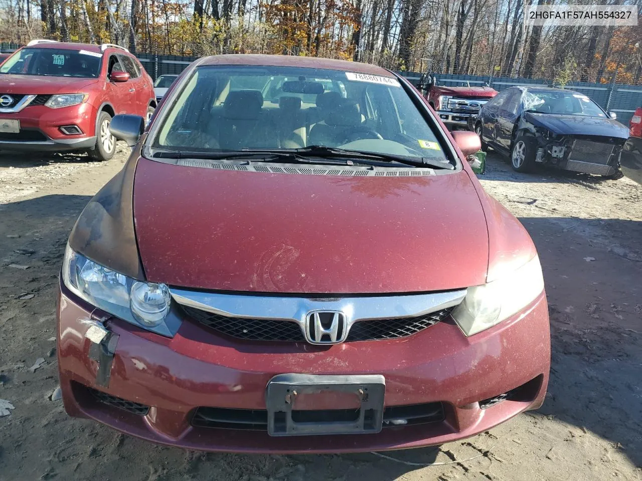 2010 Honda Civic Lx VIN: 2HGFA1F57AH554327 Lot: 78880744