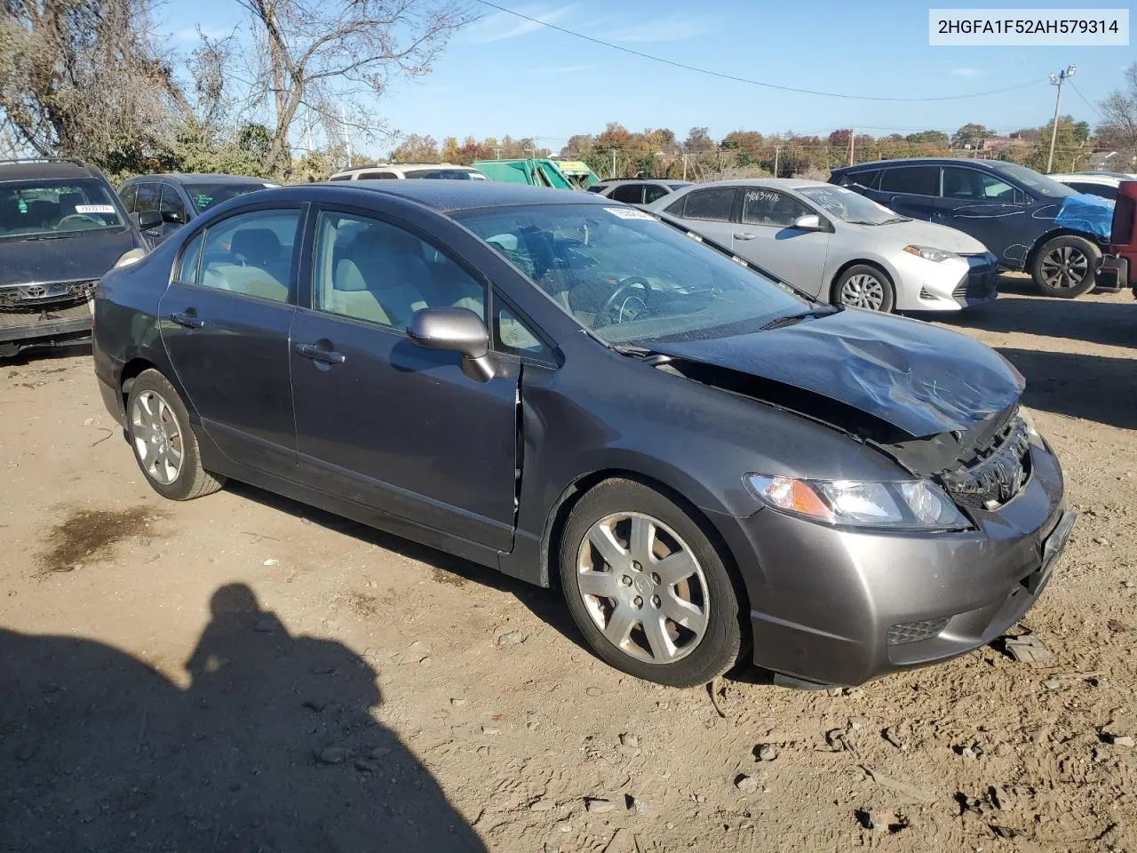 2010 Honda Civic Lx VIN: 2HGFA1F52AH579314 Lot: 79384524