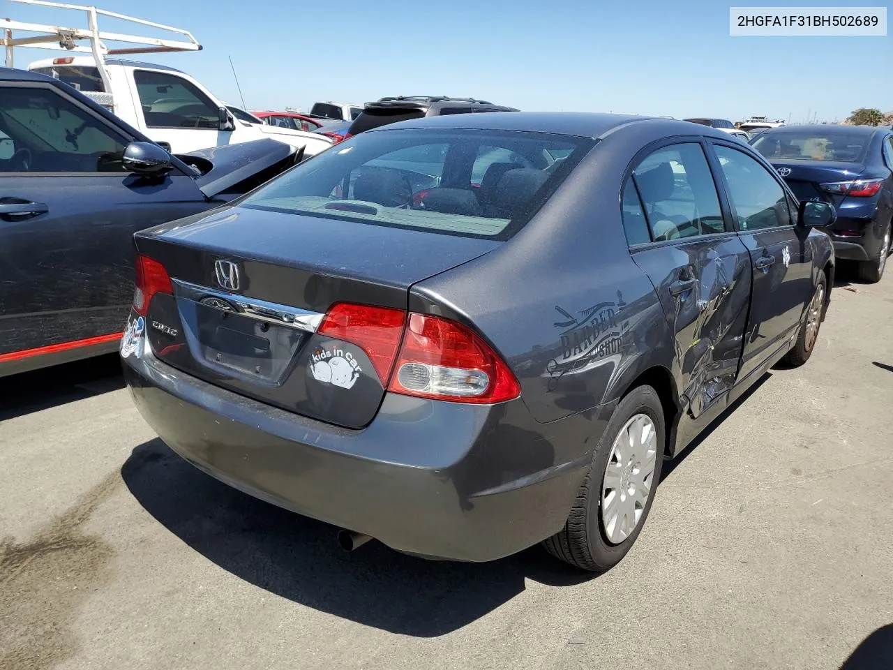 2011 Honda Civic Vp VIN: 2HGFA1F31BH502689 Lot: 67791414