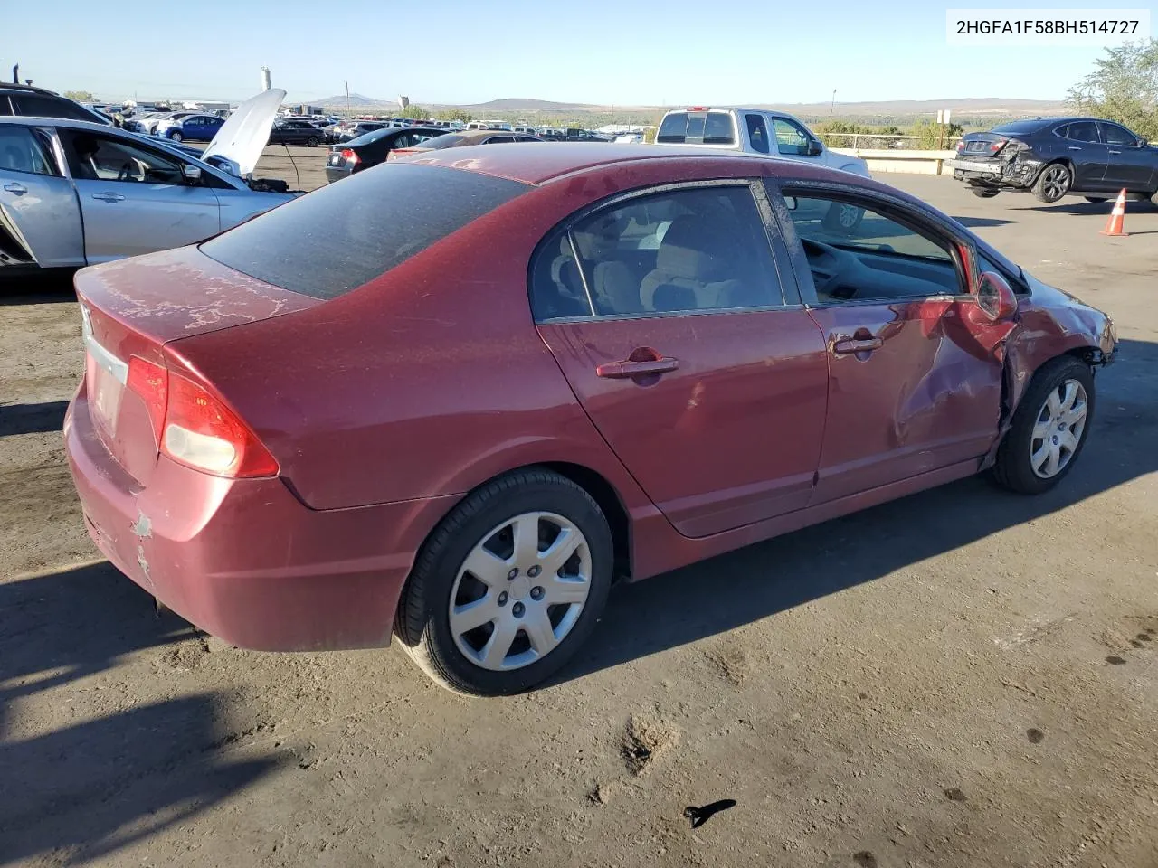 2011 Honda Civic Lx VIN: 2HGFA1F58BH514727 Lot: 72978914