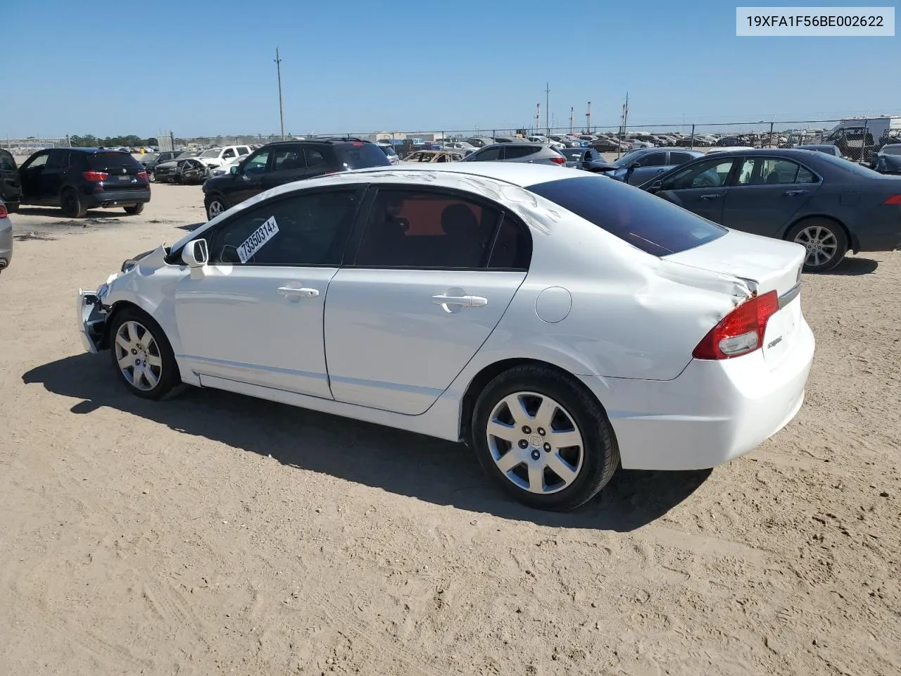 2011 Honda Civic Lx VIN: 19XFA1F56BE002622 Lot: 73350314