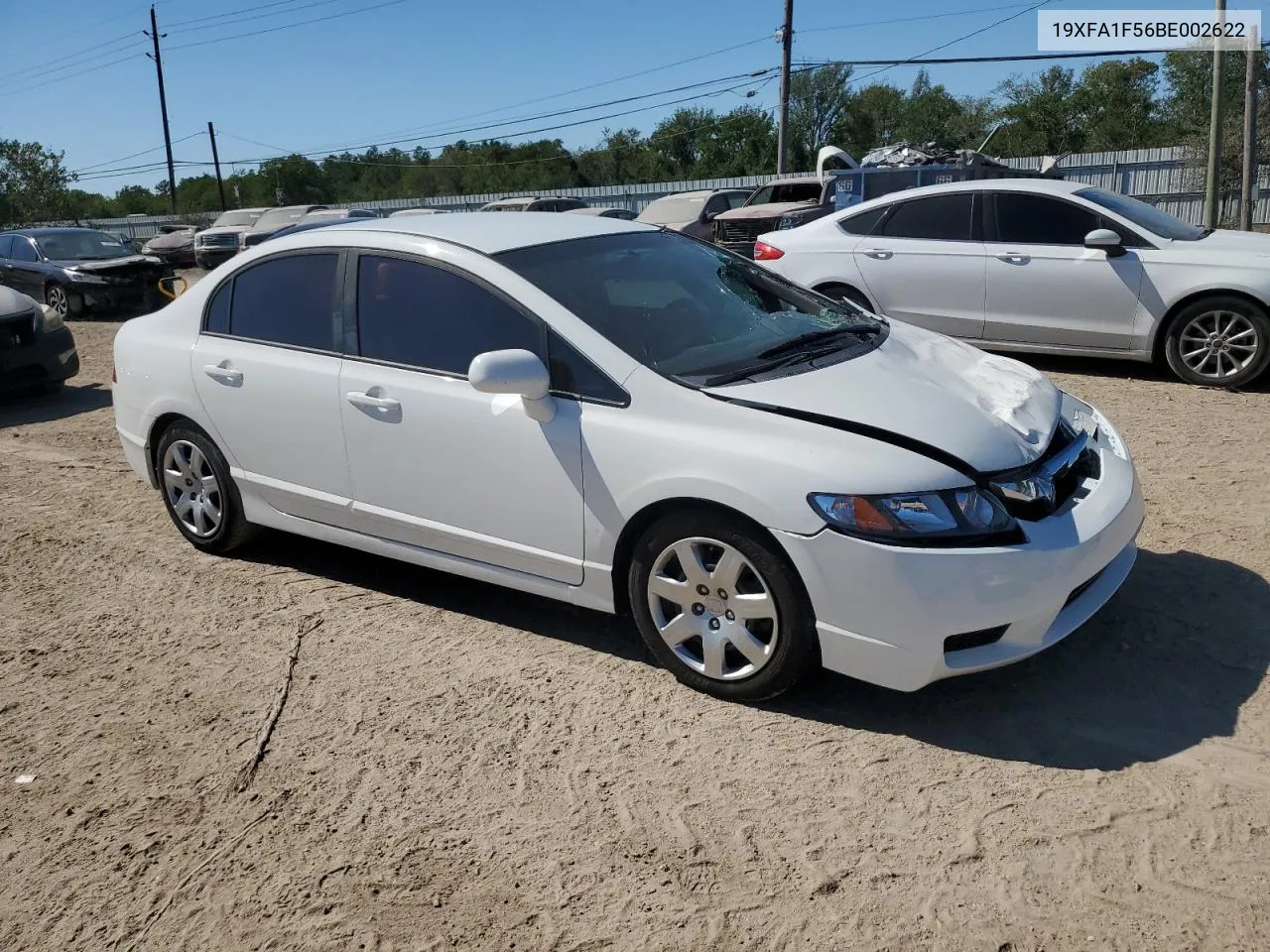 2011 Honda Civic Lx VIN: 19XFA1F56BE002622 Lot: 73350314