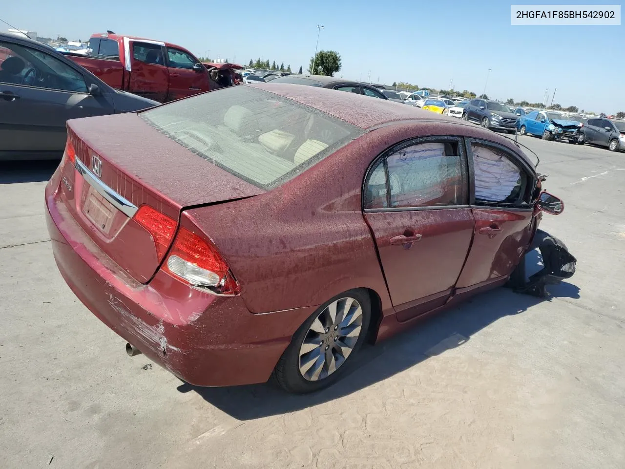 2011 Honda Civic Ex VIN: 2HGFA1F85BH542902 Lot: 73997454