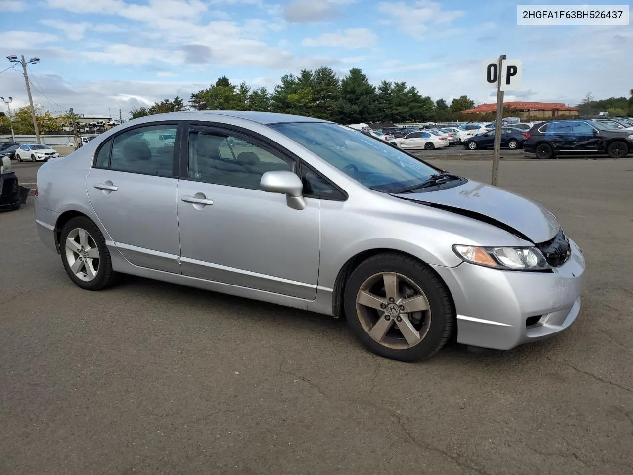 2011 Honda Civic Lx-S VIN: 2HGFA1F63BH526437 Lot: 74328794