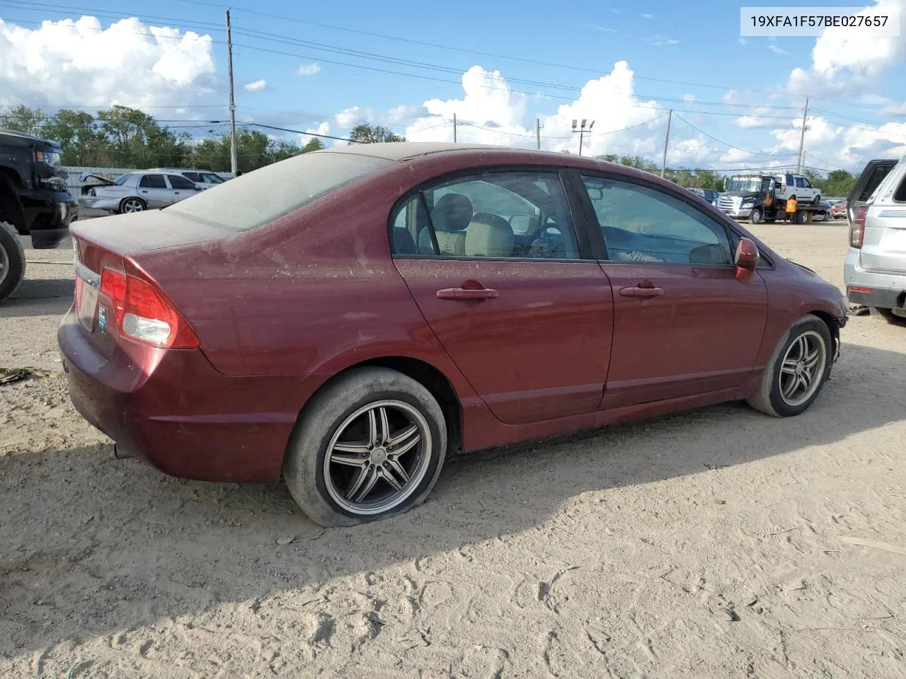 2011 Honda Civic Lx VIN: 19XFA1F57BE027657 Lot: 74556094