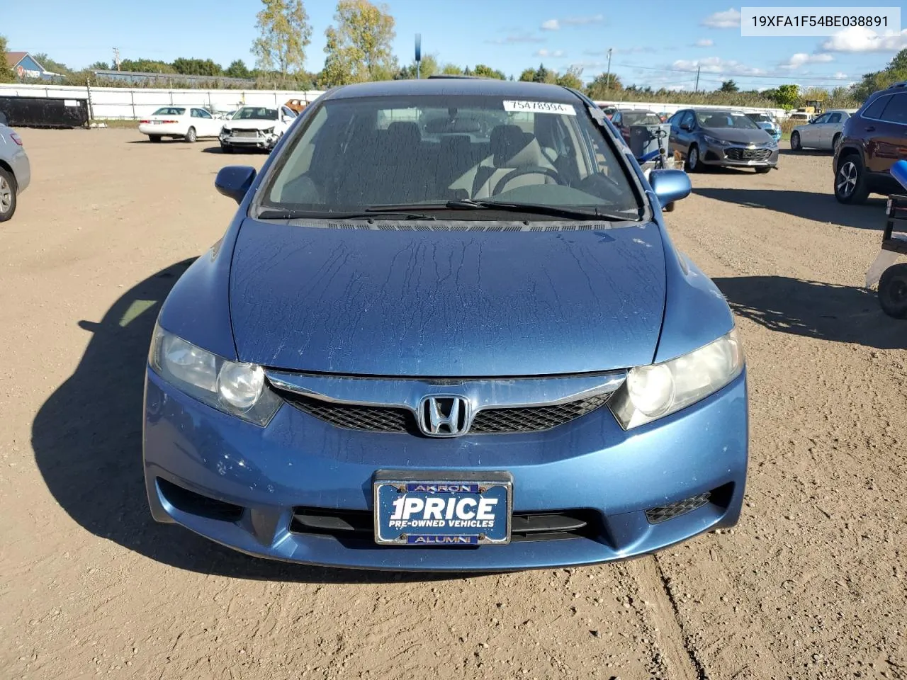 2011 Honda Civic Lx VIN: 19XFA1F54BE038891 Lot: 75478994