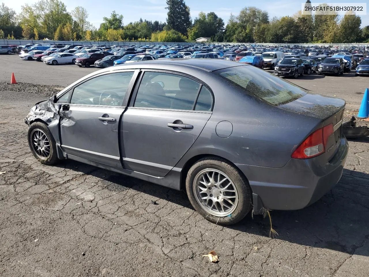 2011 Honda Civic Lx VIN: 2HGFA1F51BH307922 Lot: 75664264