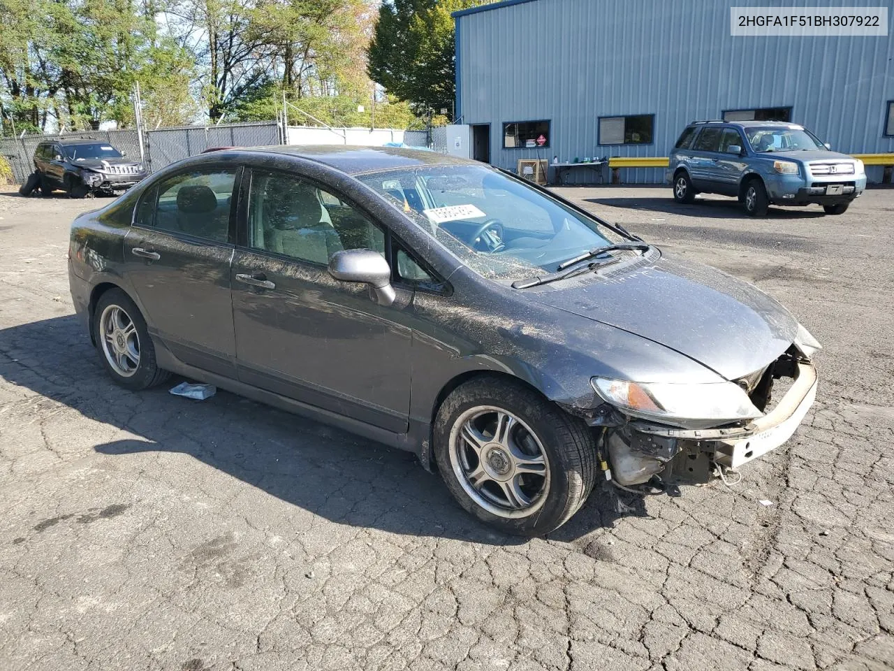 2011 Honda Civic Lx VIN: 2HGFA1F51BH307922 Lot: 75664264