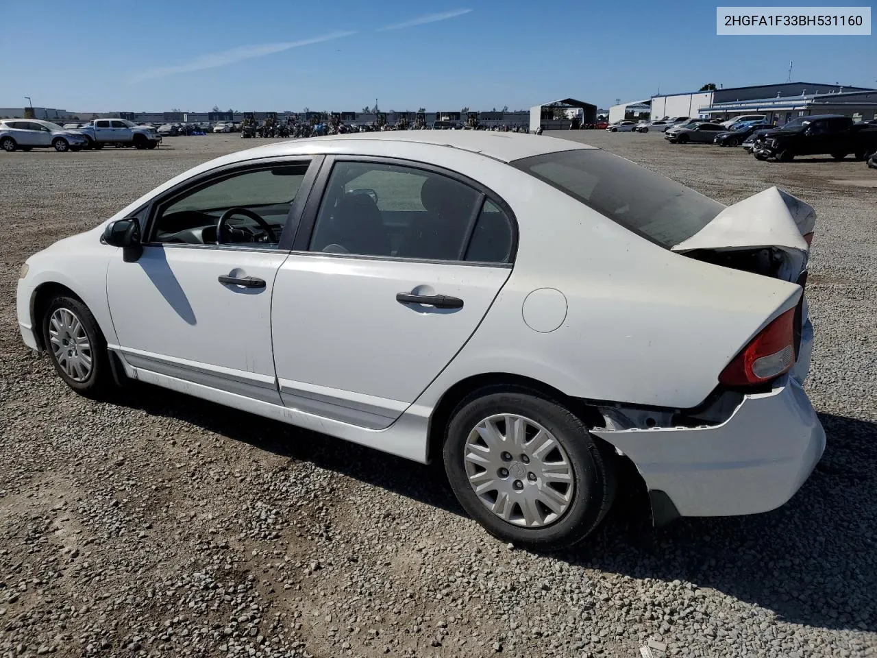 2011 Honda Civic Vp VIN: 2HGFA1F33BH531160 Lot: 75892434