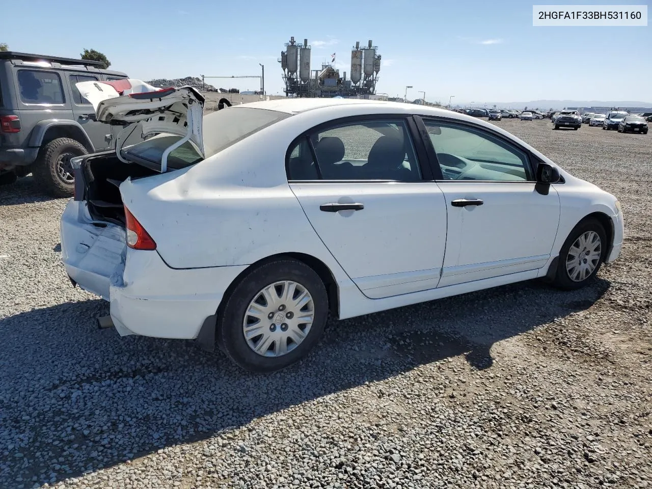 2011 Honda Civic Vp VIN: 2HGFA1F33BH531160 Lot: 75892434