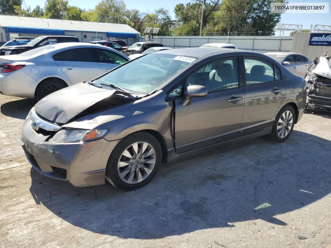 2011 Honda Civic Ex VIN: 19XFA1F89BE013897 Lot: 76472424