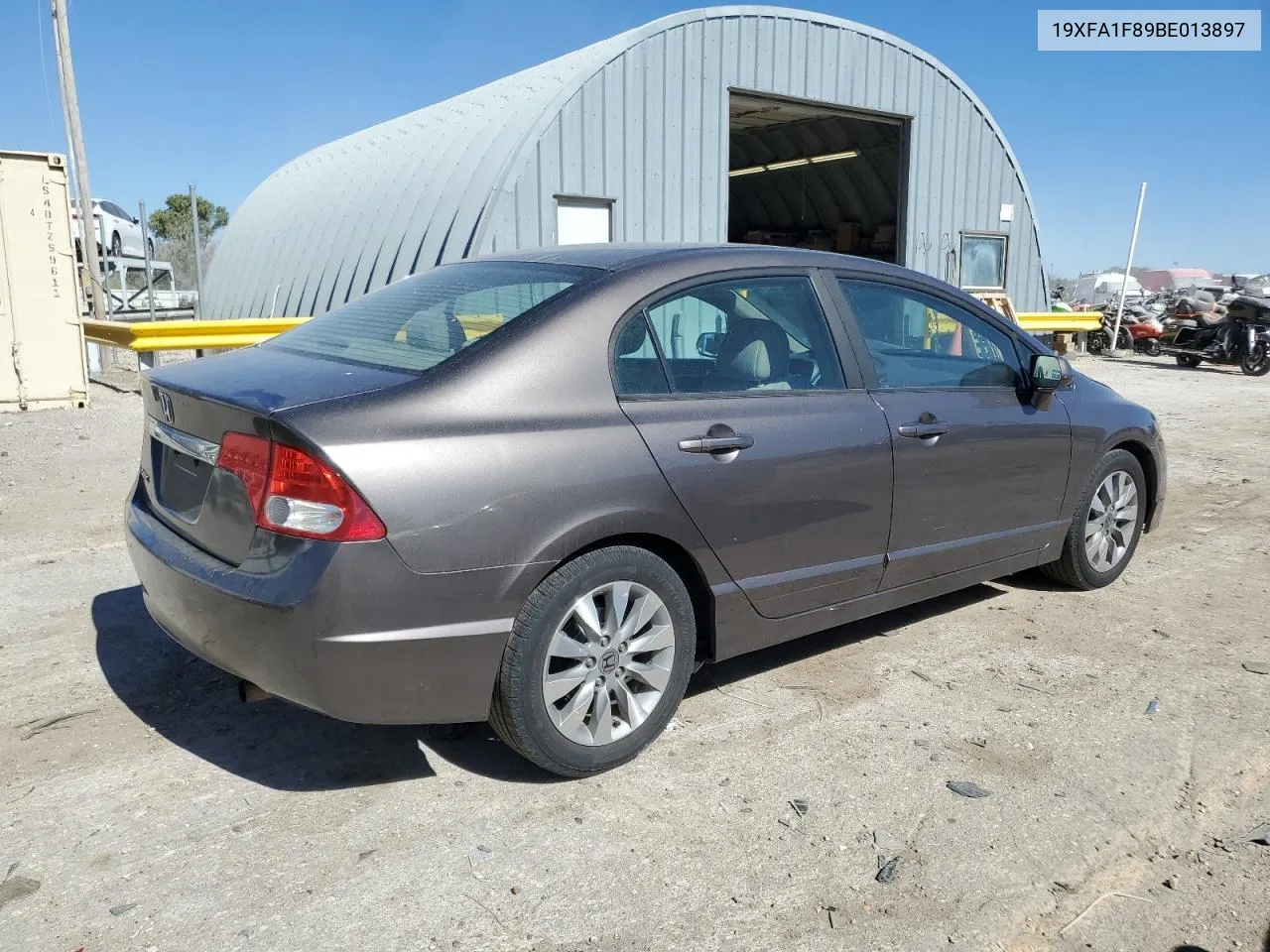 2011 Honda Civic Ex VIN: 19XFA1F89BE013897 Lot: 76472424