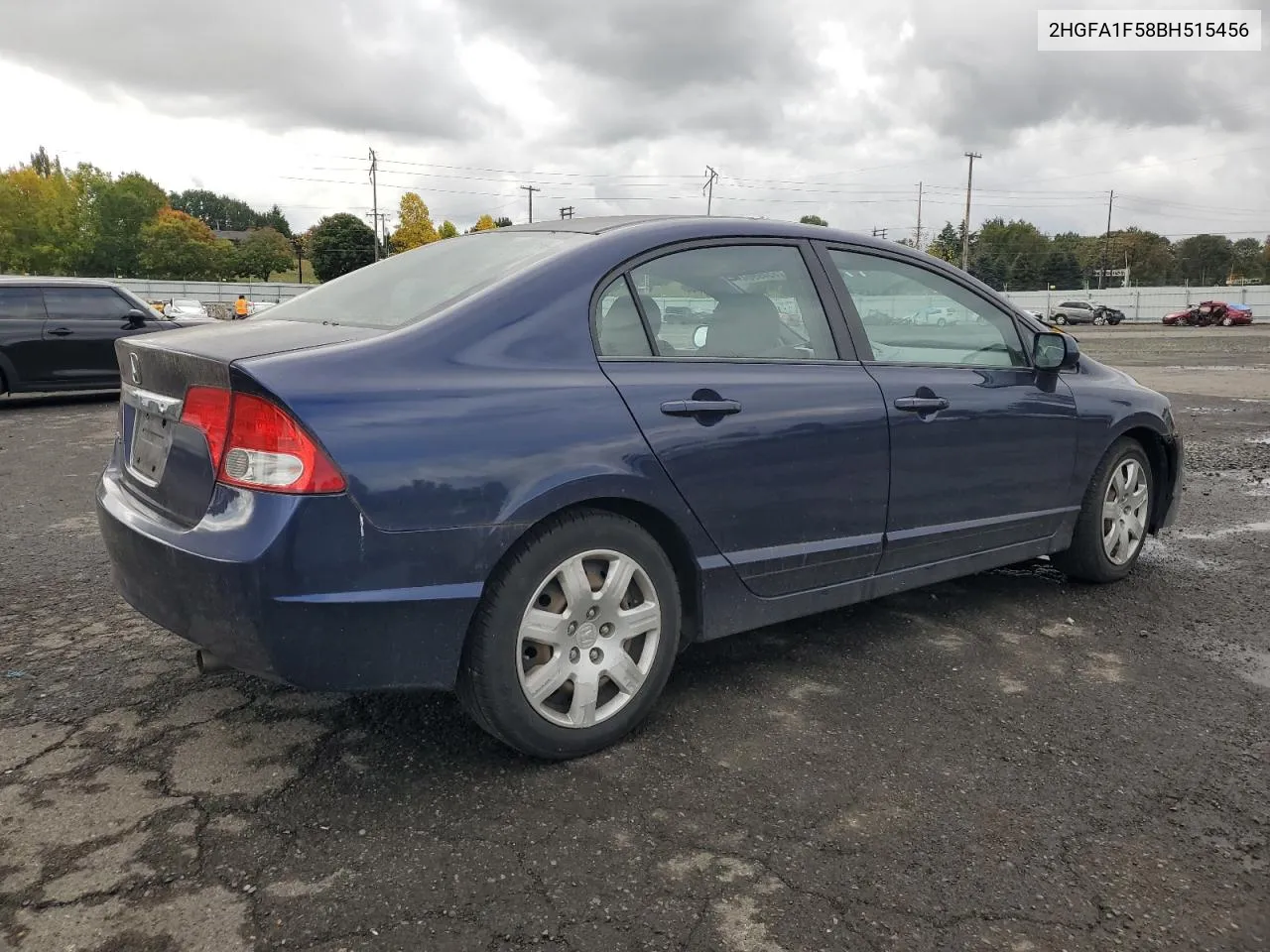 2011 Honda Civic Lx VIN: 2HGFA1F58BH515456 Lot: 76549904