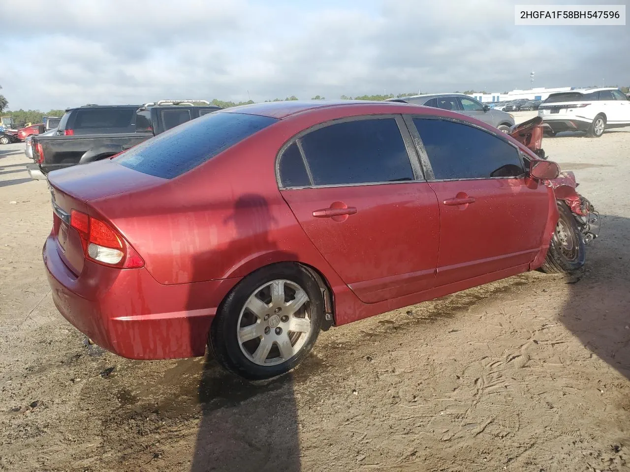 2011 Honda Civic Lx VIN: 2HGFA1F58BH547596 Lot: 77383184