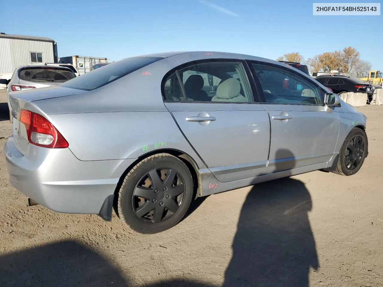 2011 Honda Civic Lx VIN: 2HGFA1F54BH525143 Lot: 77841654