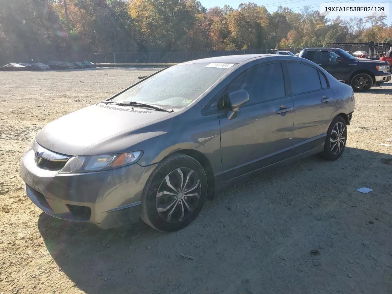 2011 Honda Civic Lx VIN: 19XFA1F53BE024139 Lot: 77907464