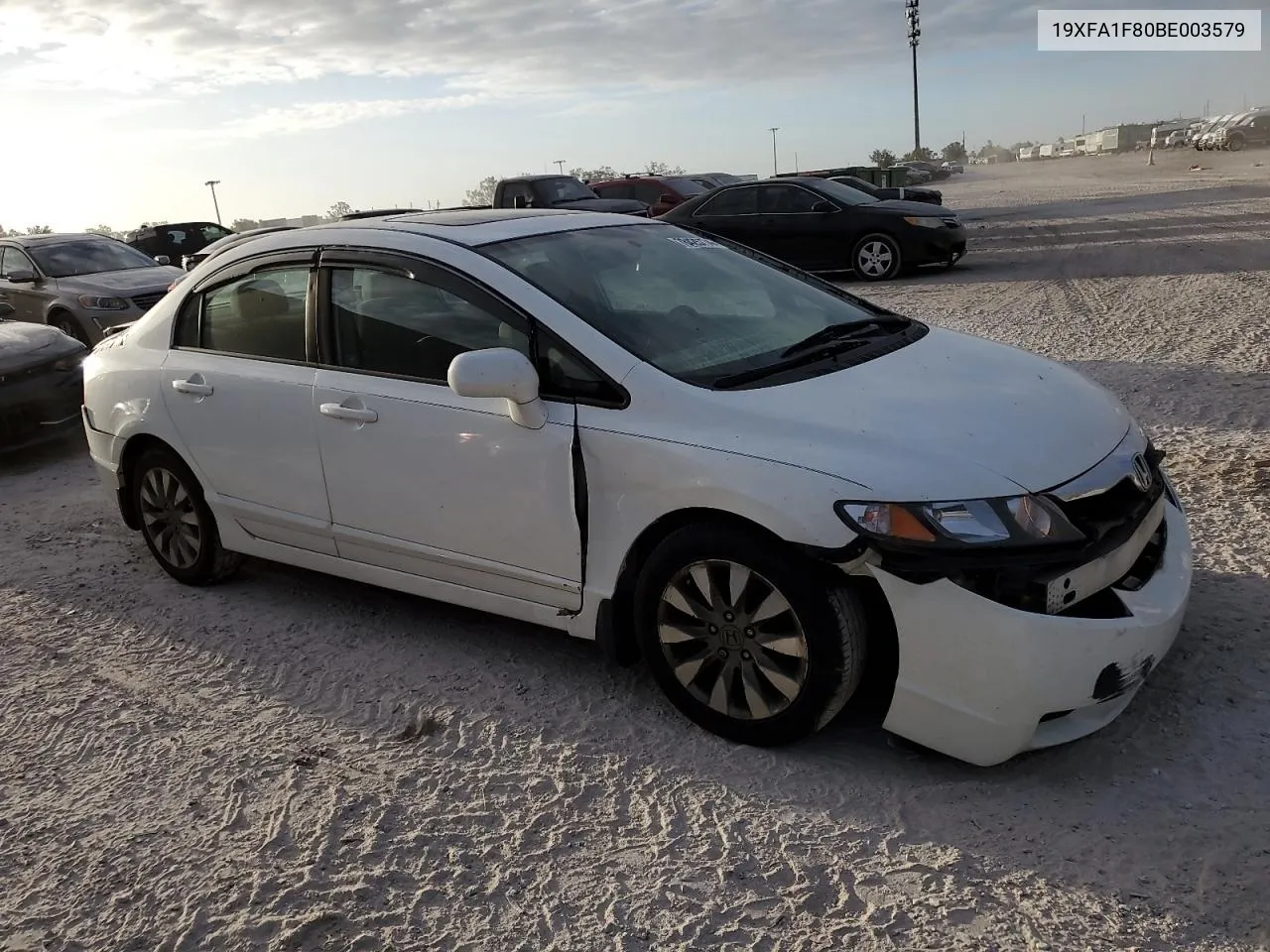 2011 Honda Civic Ex VIN: 19XFA1F80BE003579 Lot: 78425774