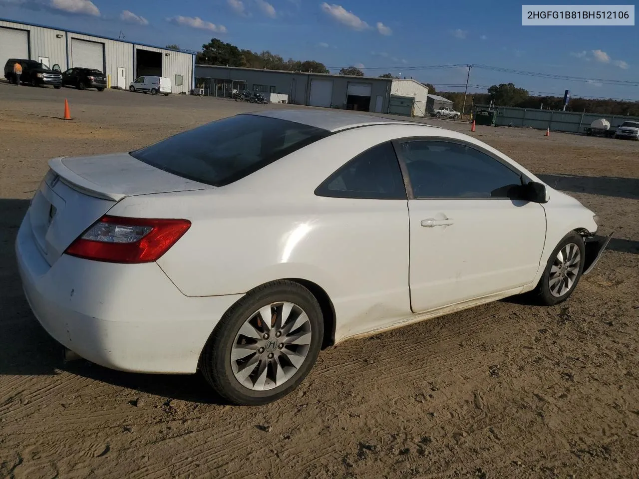 2011 Honda Civic Ex VIN: 2HGFG1B81BH512106 Lot: 78532614