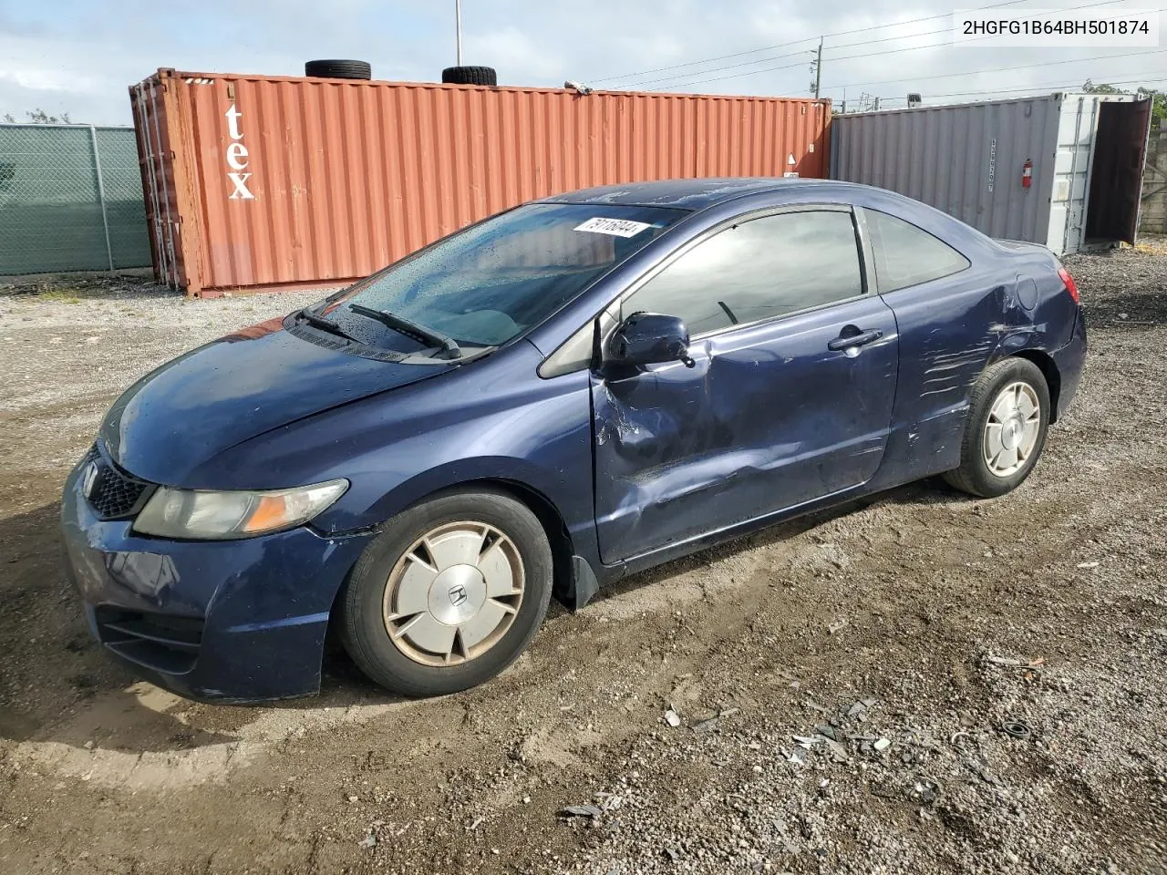 2011 Honda Civic Lx VIN: 2HGFG1B64BH501874 Lot: 79116044