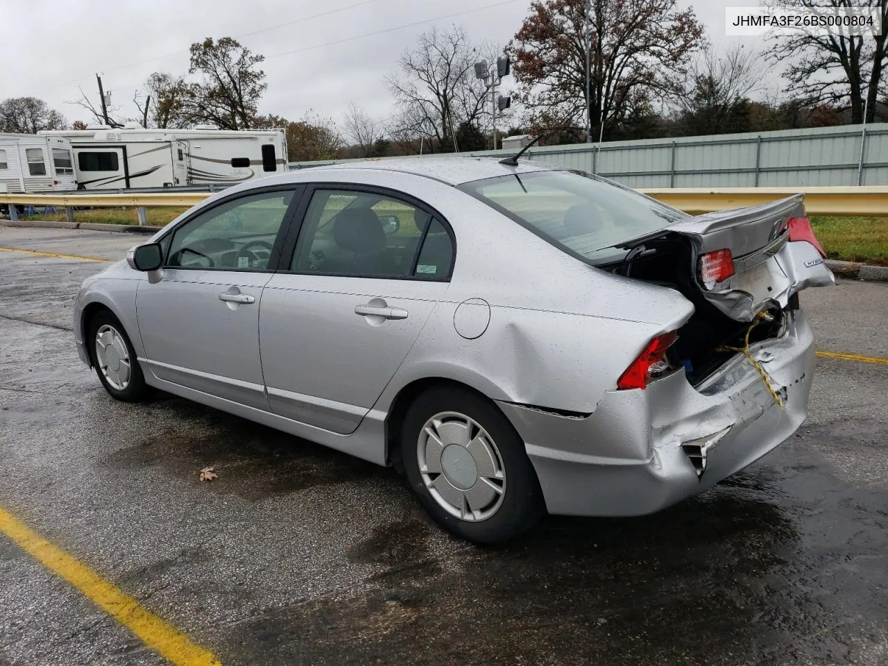 2011 Honda Civic Hybrid VIN: JHMFA3F26BS000804 Lot: 79396144