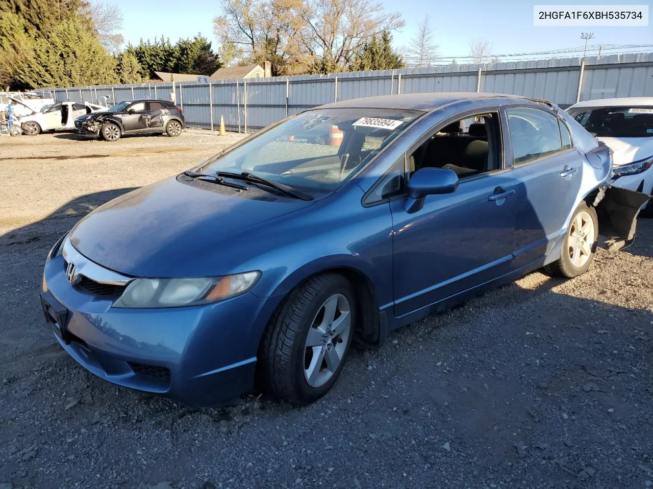 2011 Honda Civic Lx-S VIN: 2HGFA1F6XBH535734 Lot: 79835994