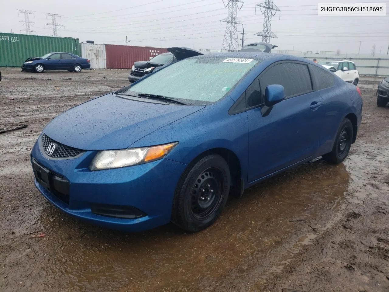 2HGFG3B56CH518695 2012 Honda Civic Lx