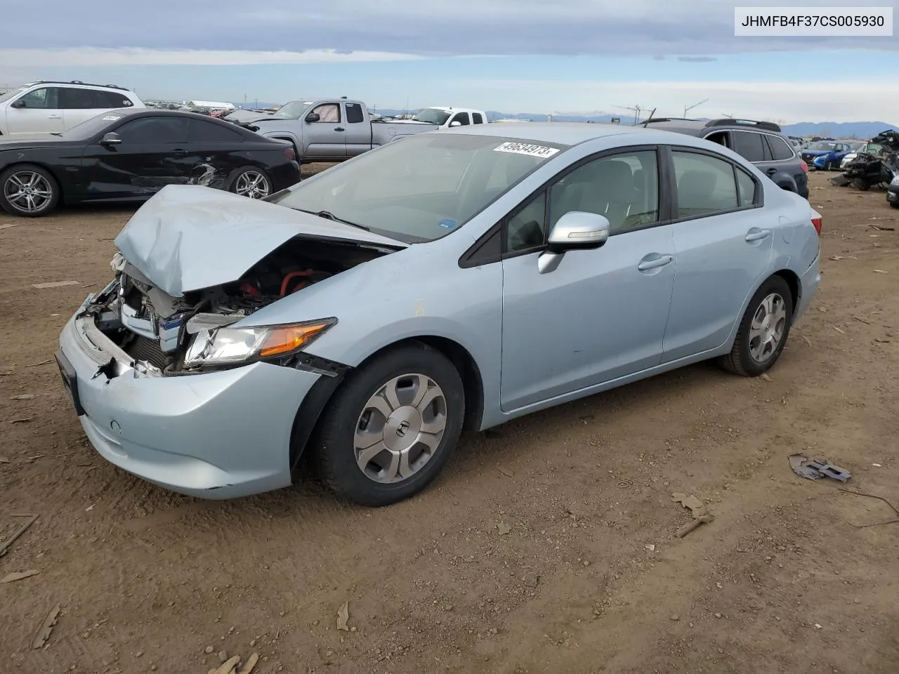 2012 Honda Civic Hybrid L VIN: JHMFB4F37CS005930 Lot: 49634973