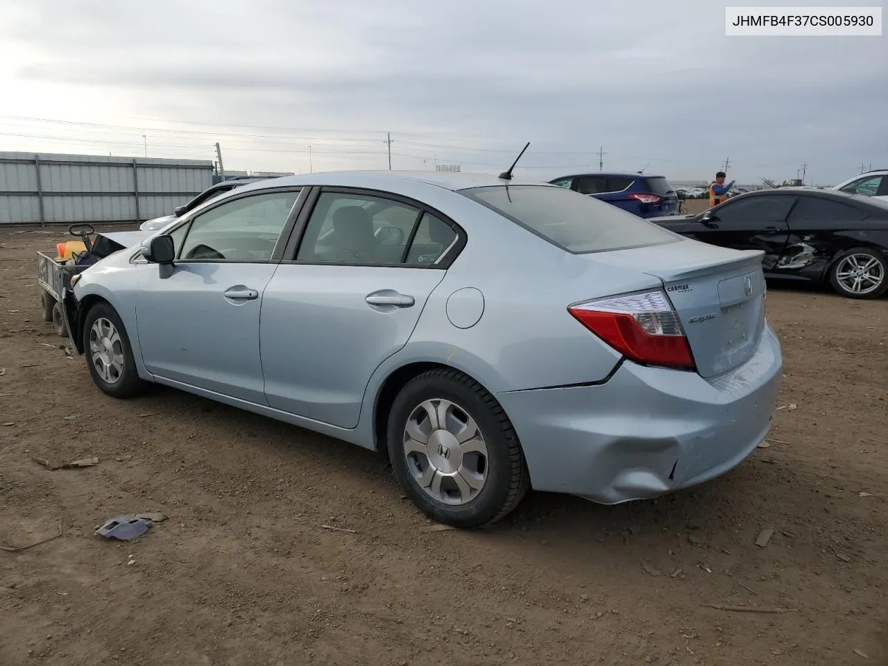 2012 Honda Civic Hybrid L VIN: JHMFB4F37CS005930 Lot: 49634973